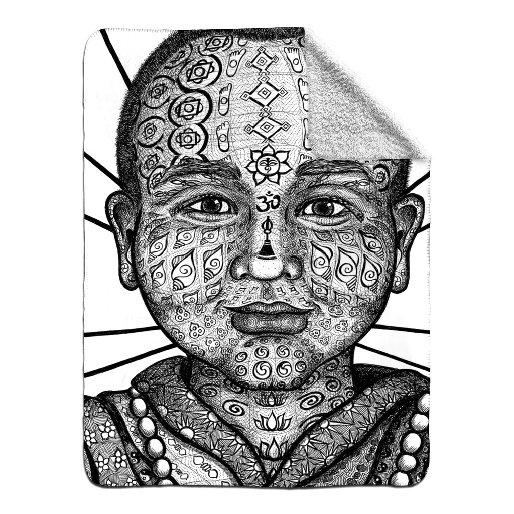 the-wisdom-keeper-of-initiative-awakening-black-white-fleece-sherpa-blanket – Wisdom Keepers
