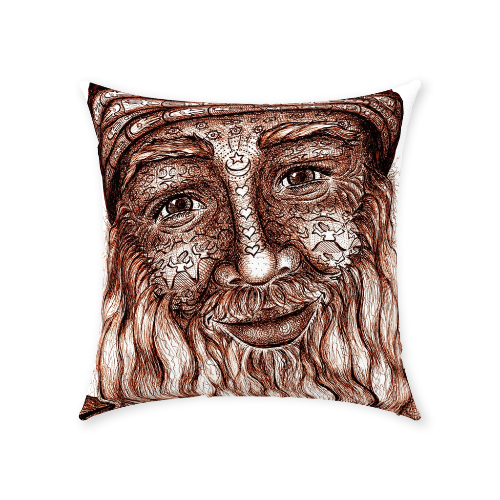 the-wisdom-keeper-of-acceptance-brown-white-cotton-twill-pillow – Wisdom Keepers