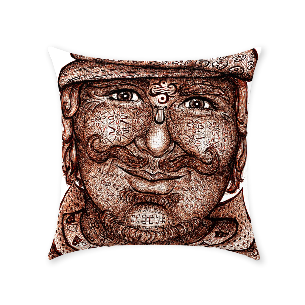 the-wisdom-keeper-of-artfulness-brown-white-cotton-twill-pillow – Wisdom Keepers