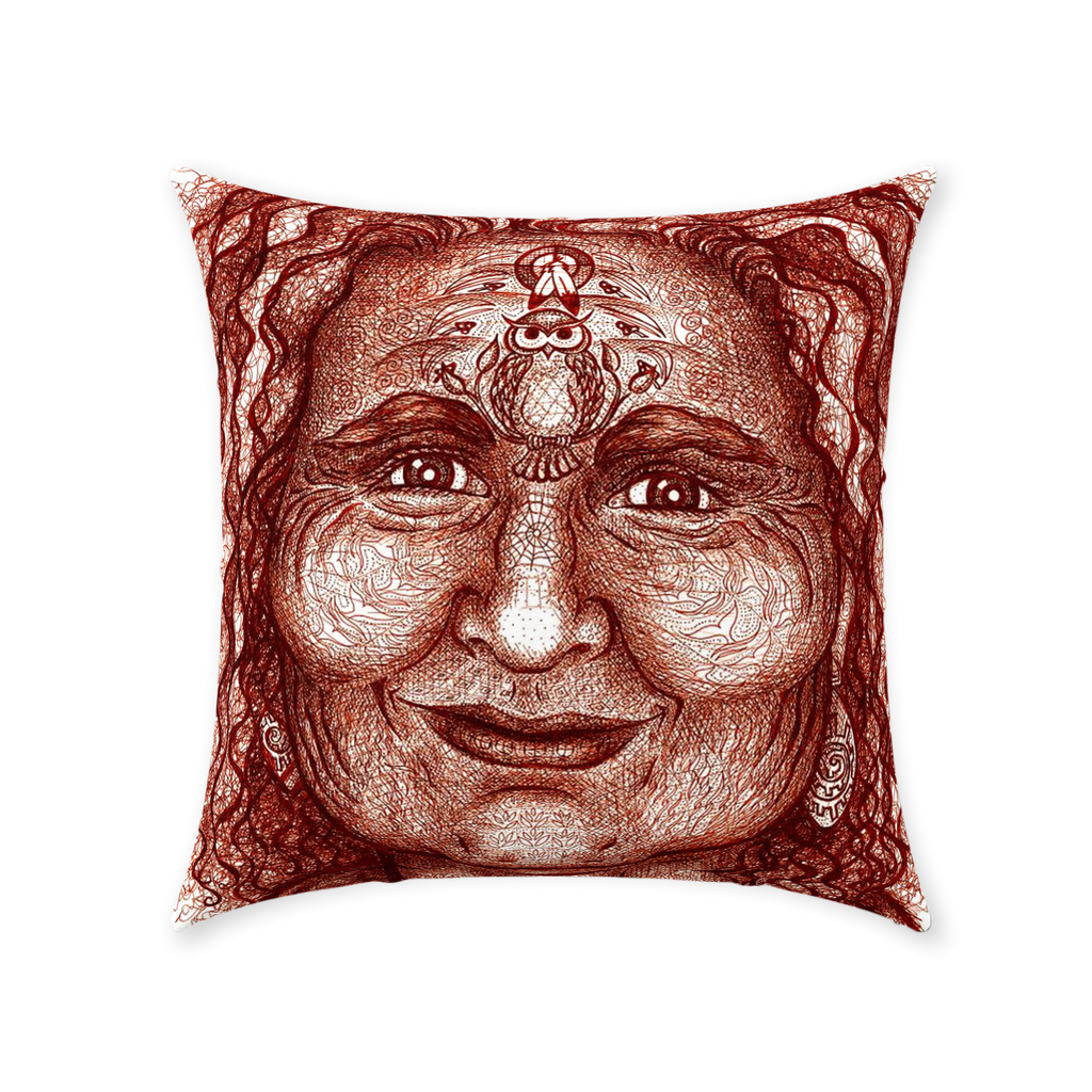 the-wisdom-keeper-of-resourcefulness-wisdom-brown-white-cotton-twill-pillow – Wisdom Keepers