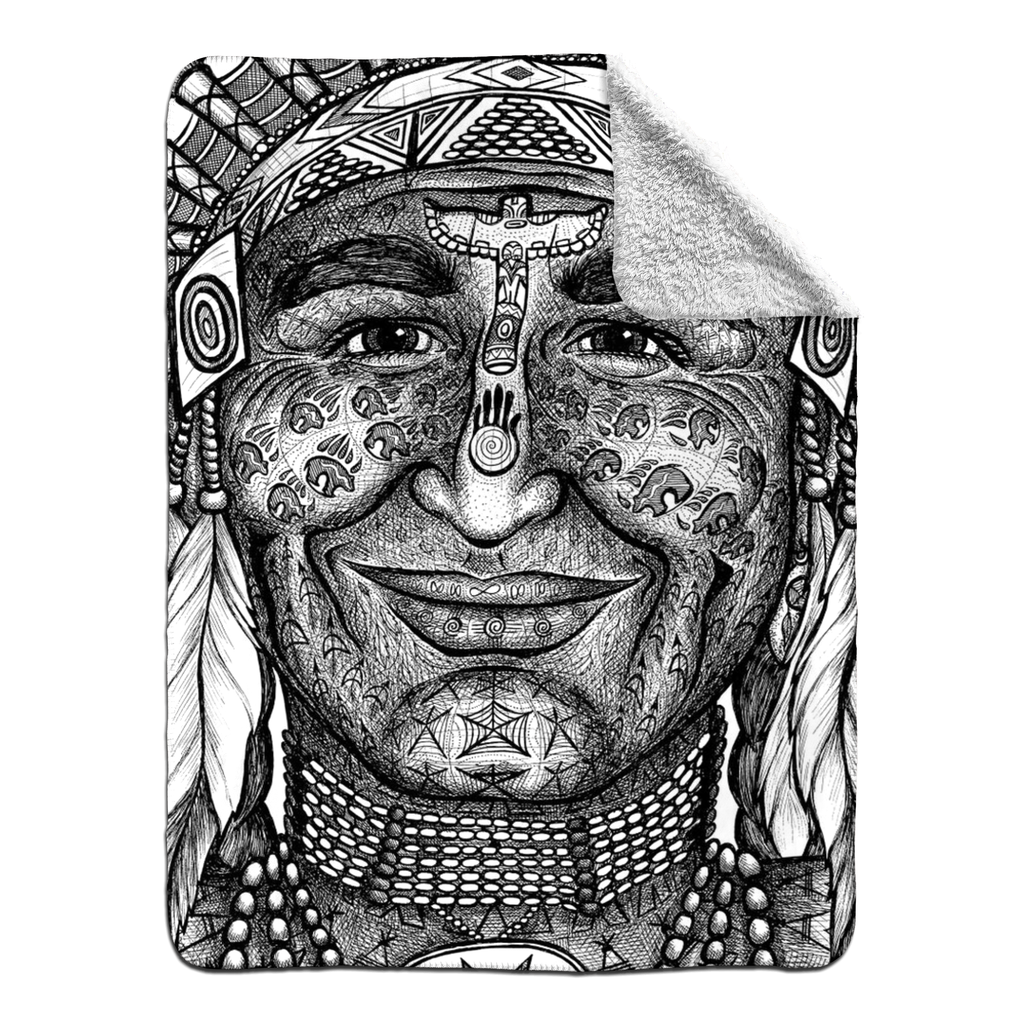 the-wisdom-keeper-of-leadership-black-white-fleece-sherpa-blanket – Wisdom Keepers