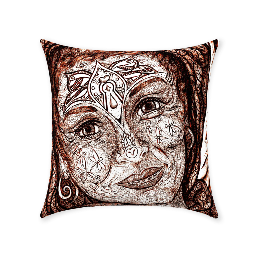 the-wisdom-keeper-of-peaceful-revolution-brown-white-cotton-twill-pillow – Wisdom Keepers