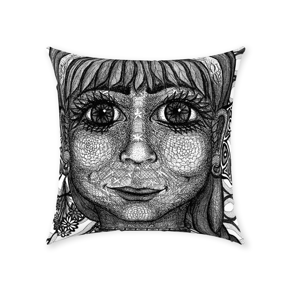 the-wisdom-keeper-of-innovation-innocence-black-white-cotton-twill-pillow – Wisdom Keepers