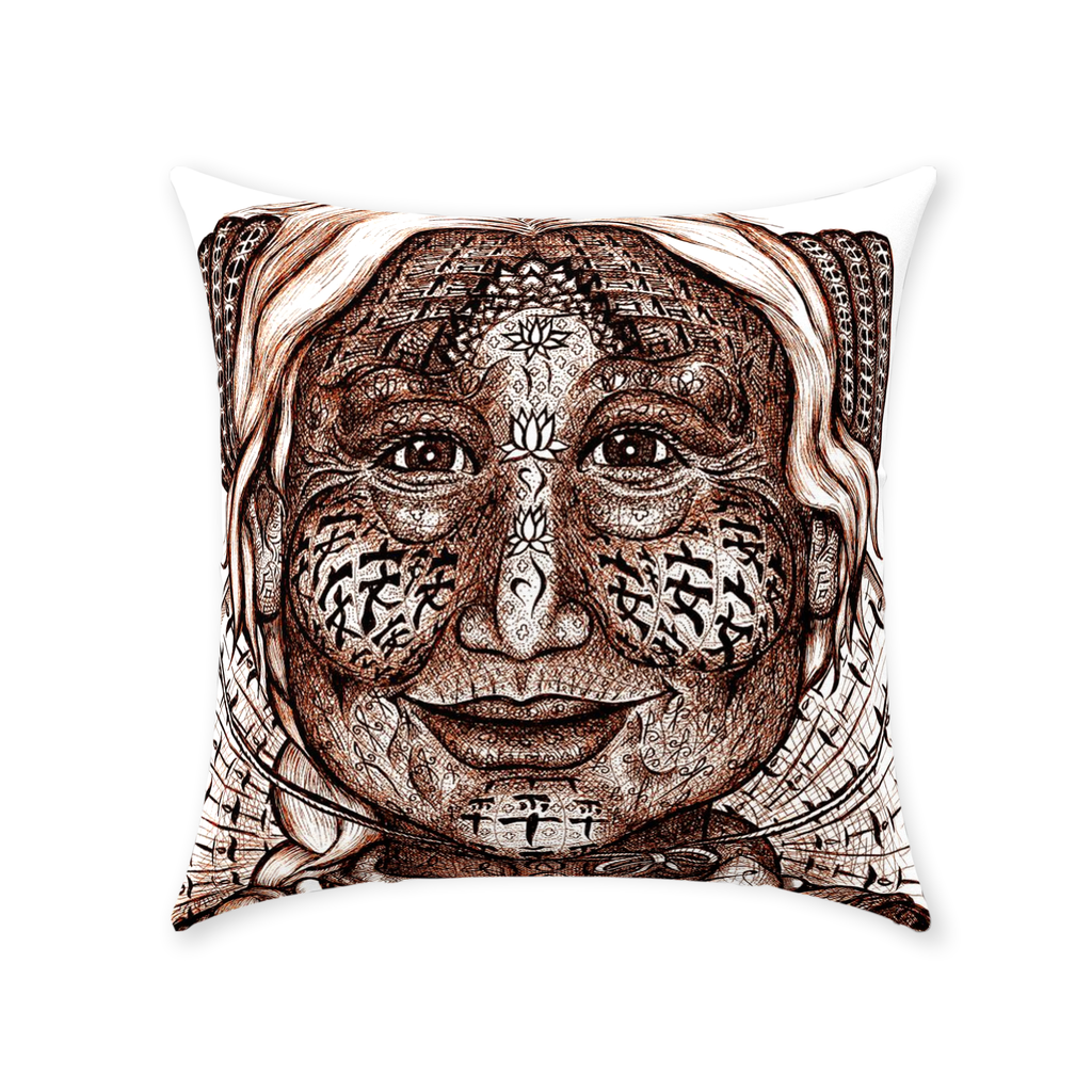 the-wisdom-keeper-of-inspiration-brown-white-cotton-twill-pillow – Wisdom Keepers