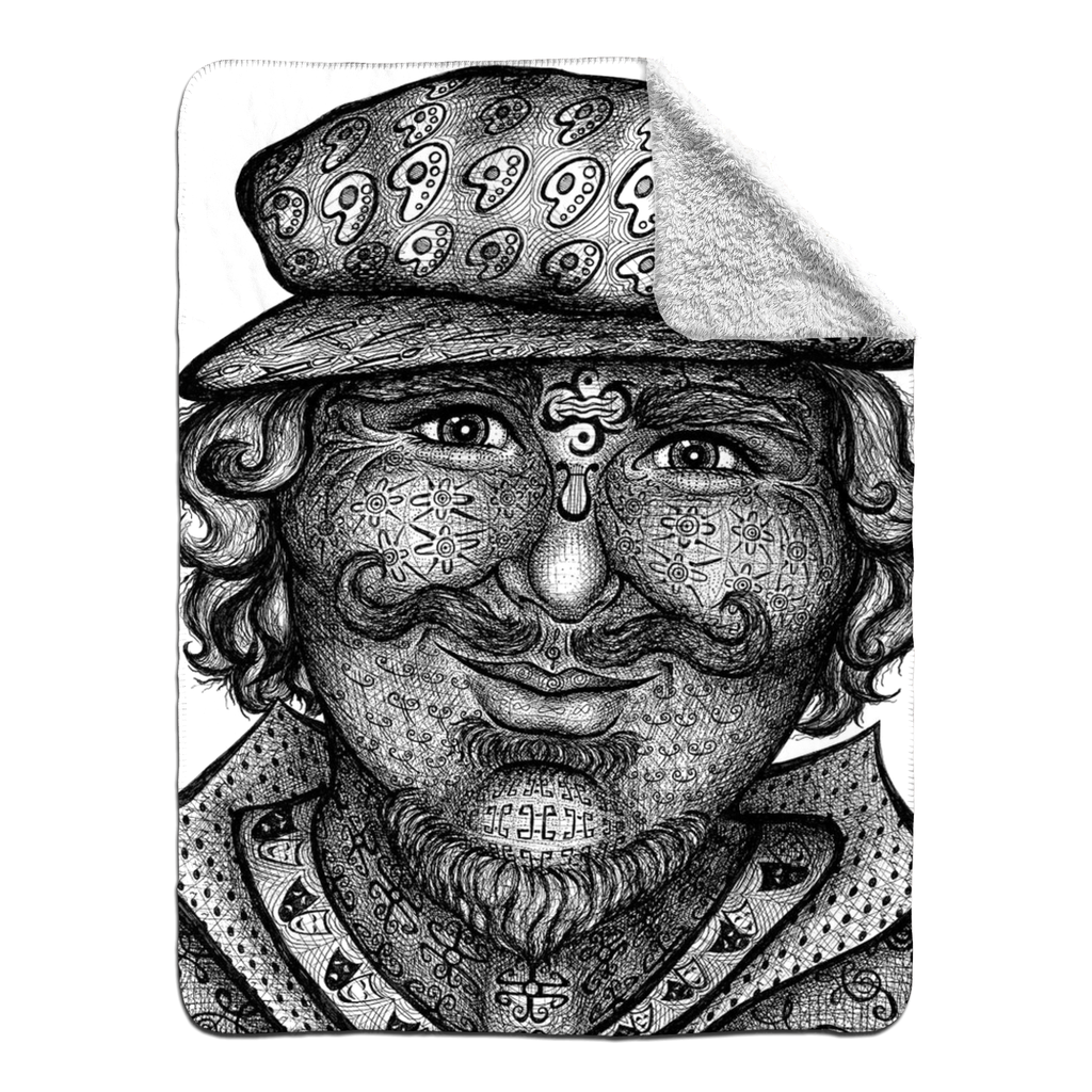 the-wisdom-keeper-of-artfulness-black-white-fleece-sherpa-blanket – Wisdom Keepers