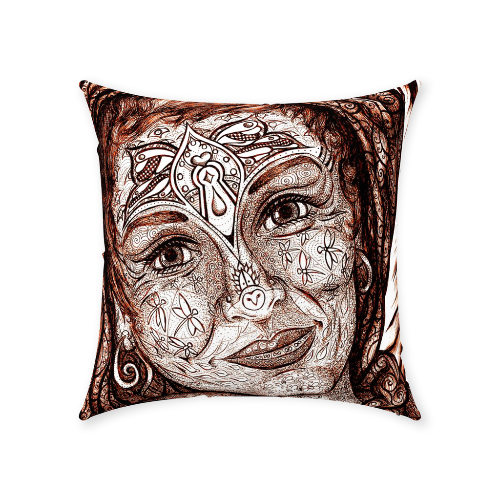 the-wisdom-keeper-of-peaceful-revolution-brown-white-cotton-twill-pillow – Wisdom Keepers