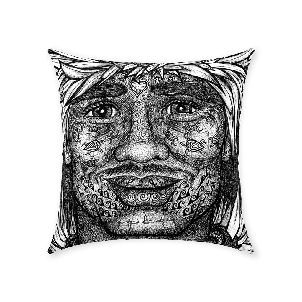 the-wisdom-keeper-of-vitality-black-white-cotton-twill-pillow – Wisdom Keepers