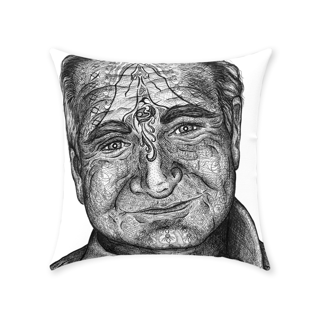 the-wisdom-keeper-of-lightness-black-white-cotton-twill-pillow – Wisdom Keepers