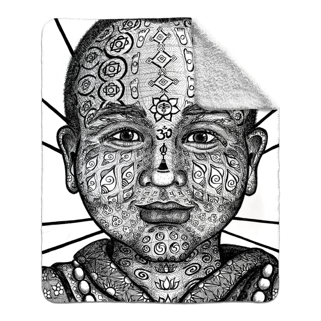 the-wisdom-keeper-of-initiative-awakening-black-white-fleece-sherpa-blanket – Wisdom Keepers