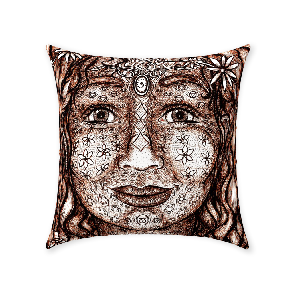 the-wisdom-keeper-of-magnetism-brown-white-cotton-twill-pillow – Wisdom Keepers