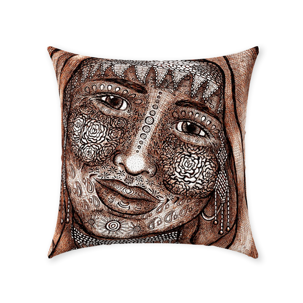 the-wisdom-keeper-of-empathy-brown-white-cotton-twill-pillow – Wisdom Keepers
