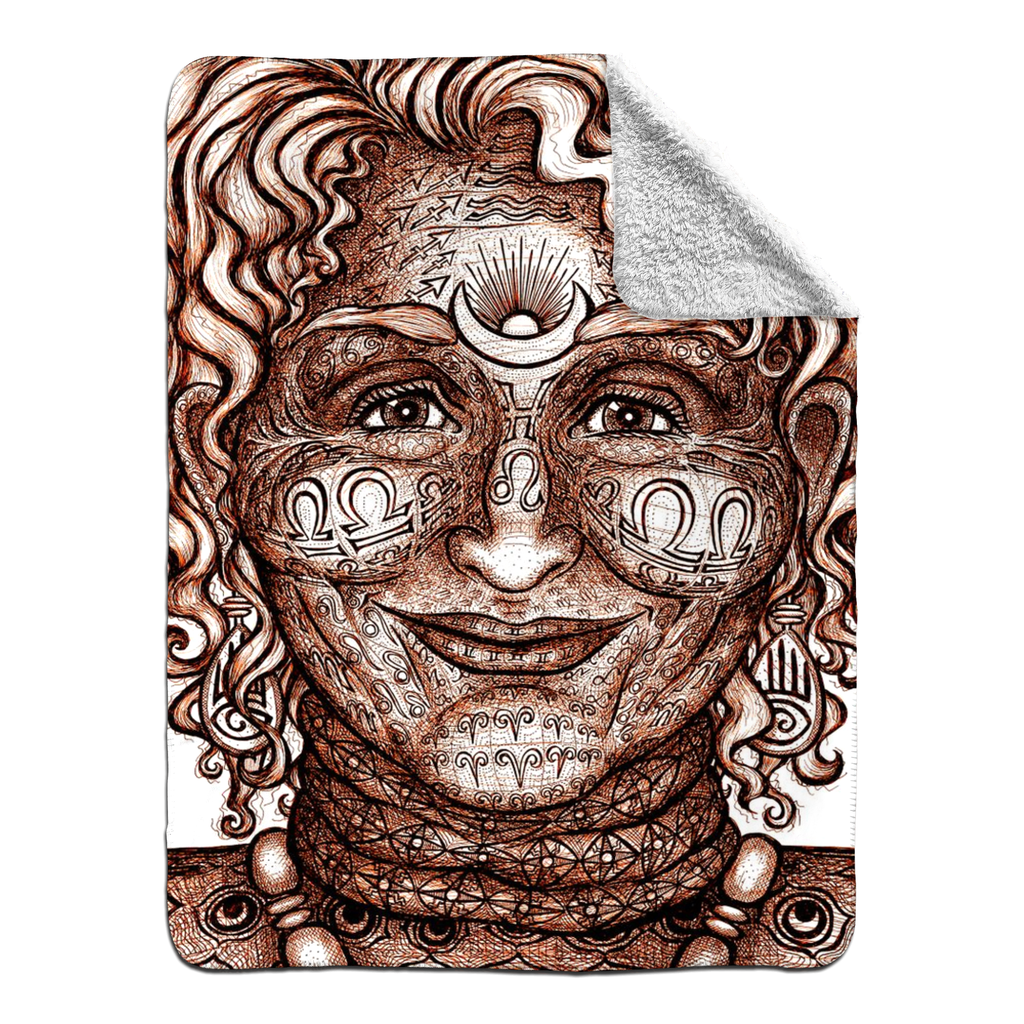 the-wisdom-keeper-of-intuition-brown-white-fleece-sherpa-blanket – Wisdom Keepers