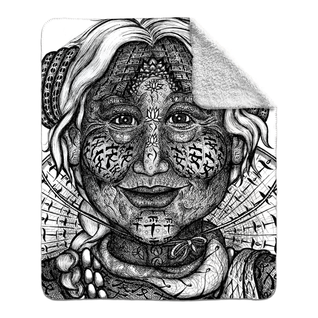the-wisdom-keeper-of-inspiration-black-white-fleece-sherpa-blanket – Wisdom Keepers