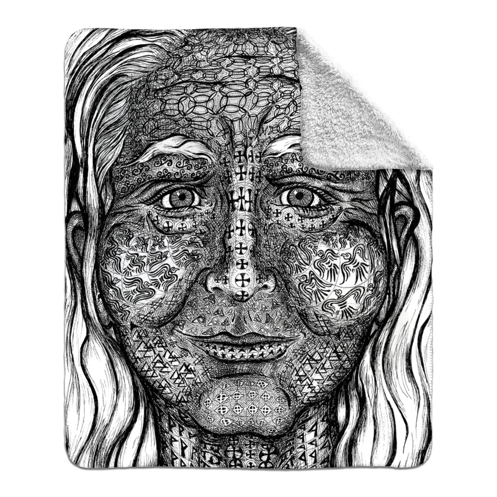 the-wisdom-keeper-of-transmutation-black-white-fleece-sherpa-blanket – Wisdom Keepers