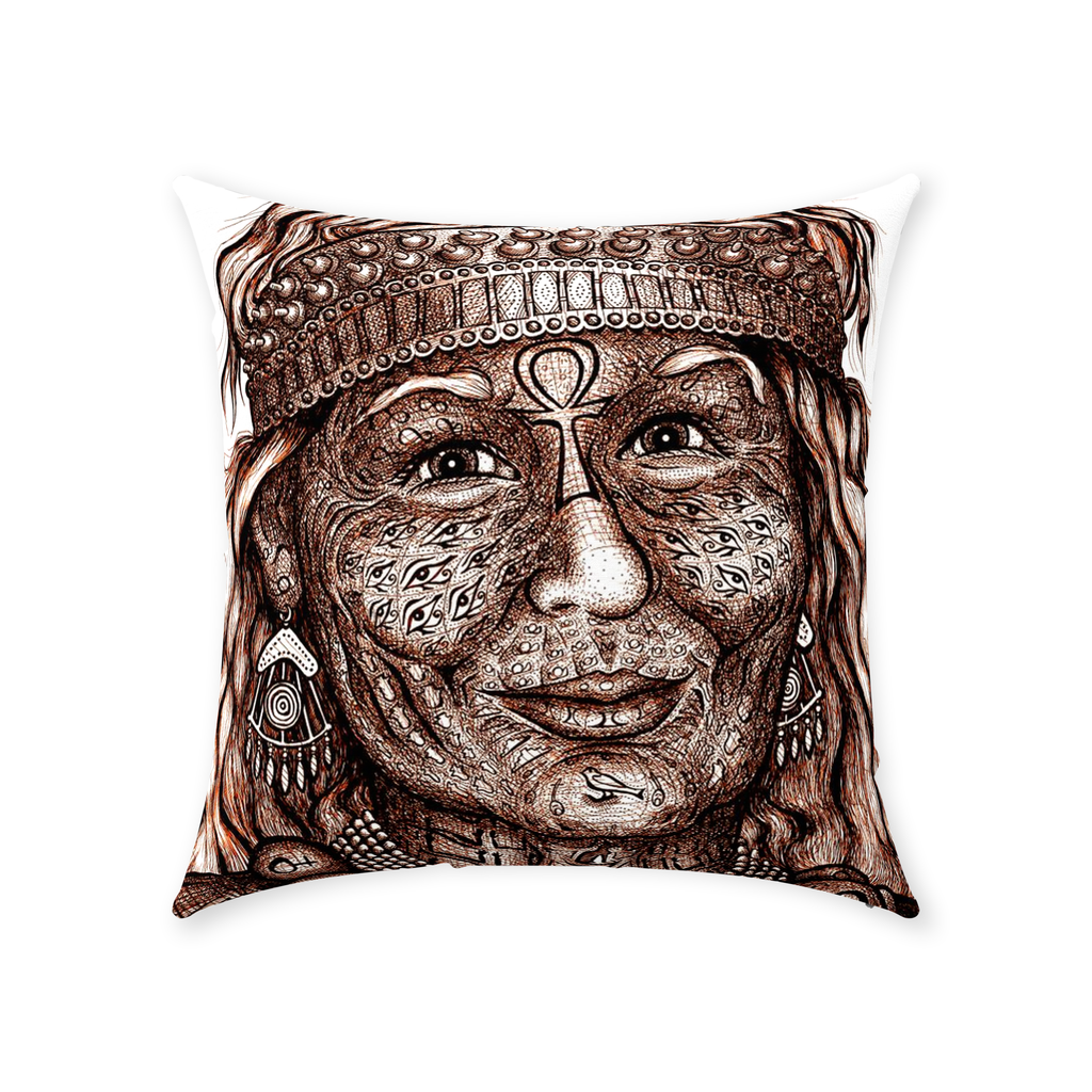 the-wisdom-keeper-of-anticipation-emanation-brown-white-cotton-twill-pillow – Wisdom Keepers