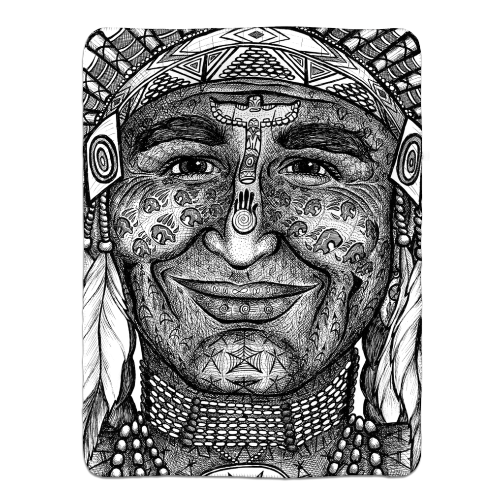 the-wisdom-keeper-of-leadership-black-white-fleece-sherpa-blanket – Wisdom Keepers