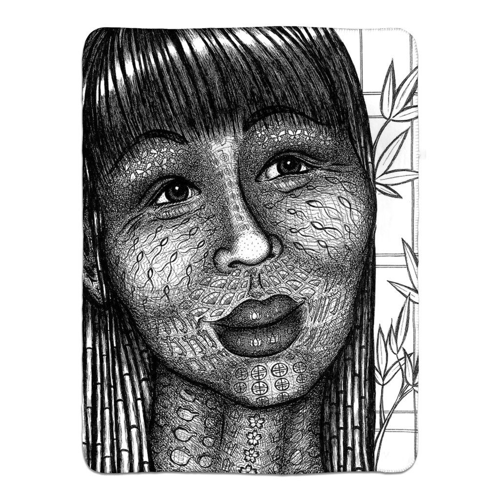 the-wisdom-keeper-of-naturalness-black-white-fleece-sherpa-blanket – Wisdom Keepers