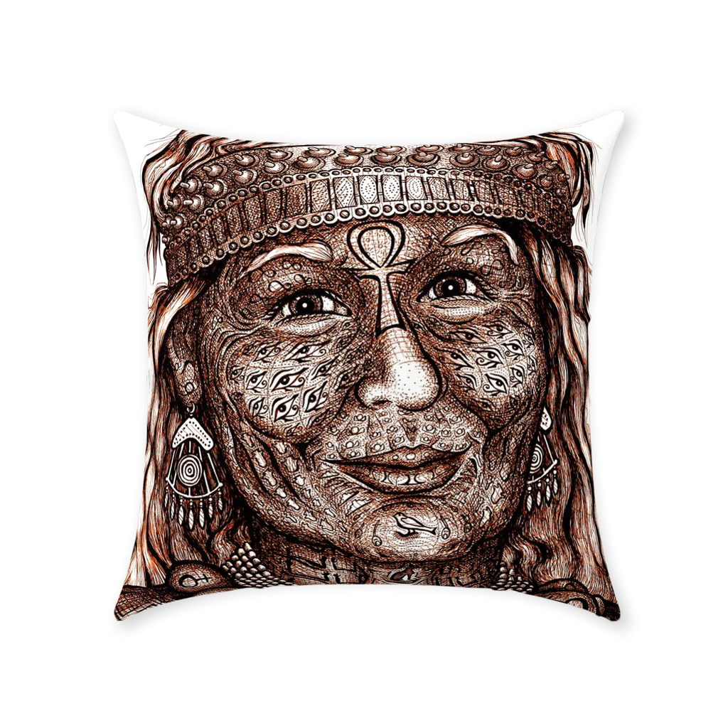 the-wisdom-keeper-of-anticipation-emanation-brown-white-cotton-twill-pillow – Wisdom Keepers