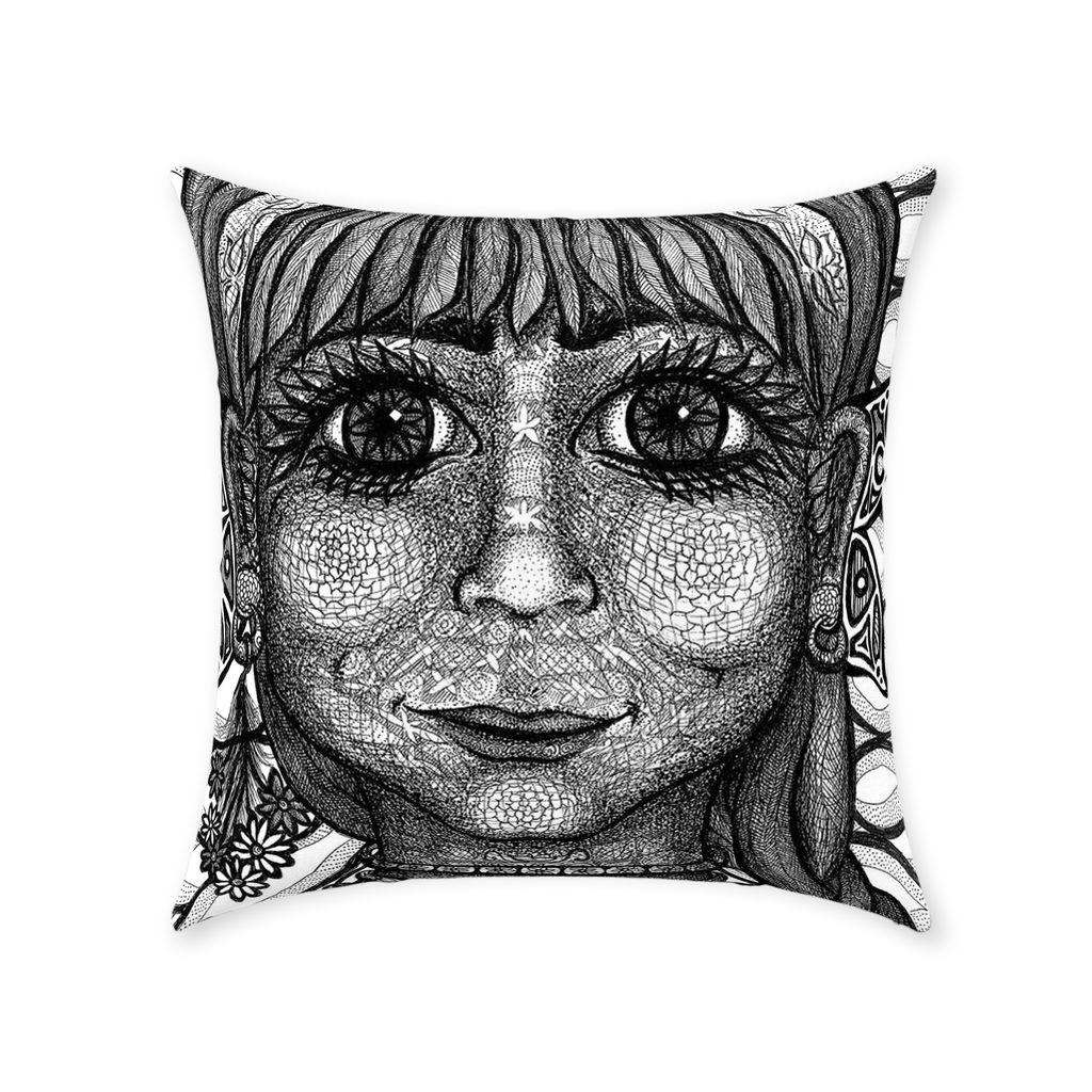 the-wisdom-keeper-of-innovation-innocence-black-white-cotton-twill-pillow – Wisdom Keepers