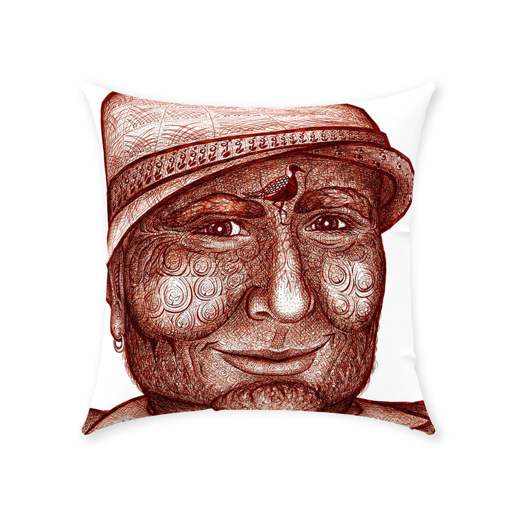 the-wisdom-keeper-of-stillness-brown-white-cotton-twill-pillow – Wisdom Keepers