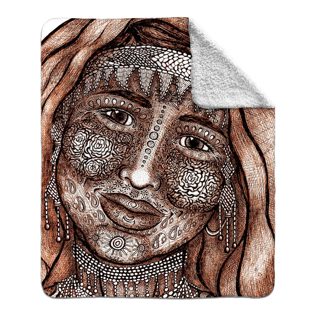 the-wisdom-keeper-of-empathy-brown-white-fleece-sherpa-blanket – Wisdom Keepers