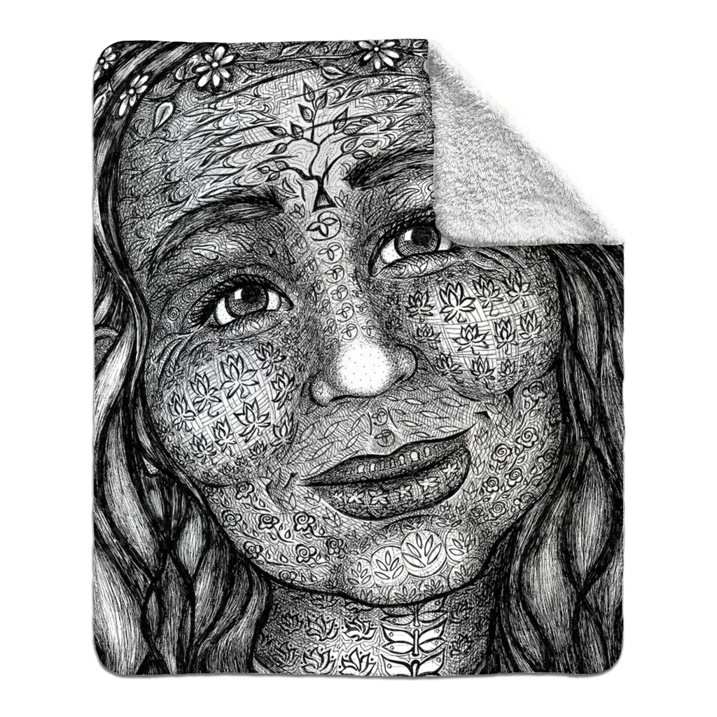 the-wisdom-keeper-of-imagination-black-white-fleece-sherpa-blanket – Wisdom Keepers