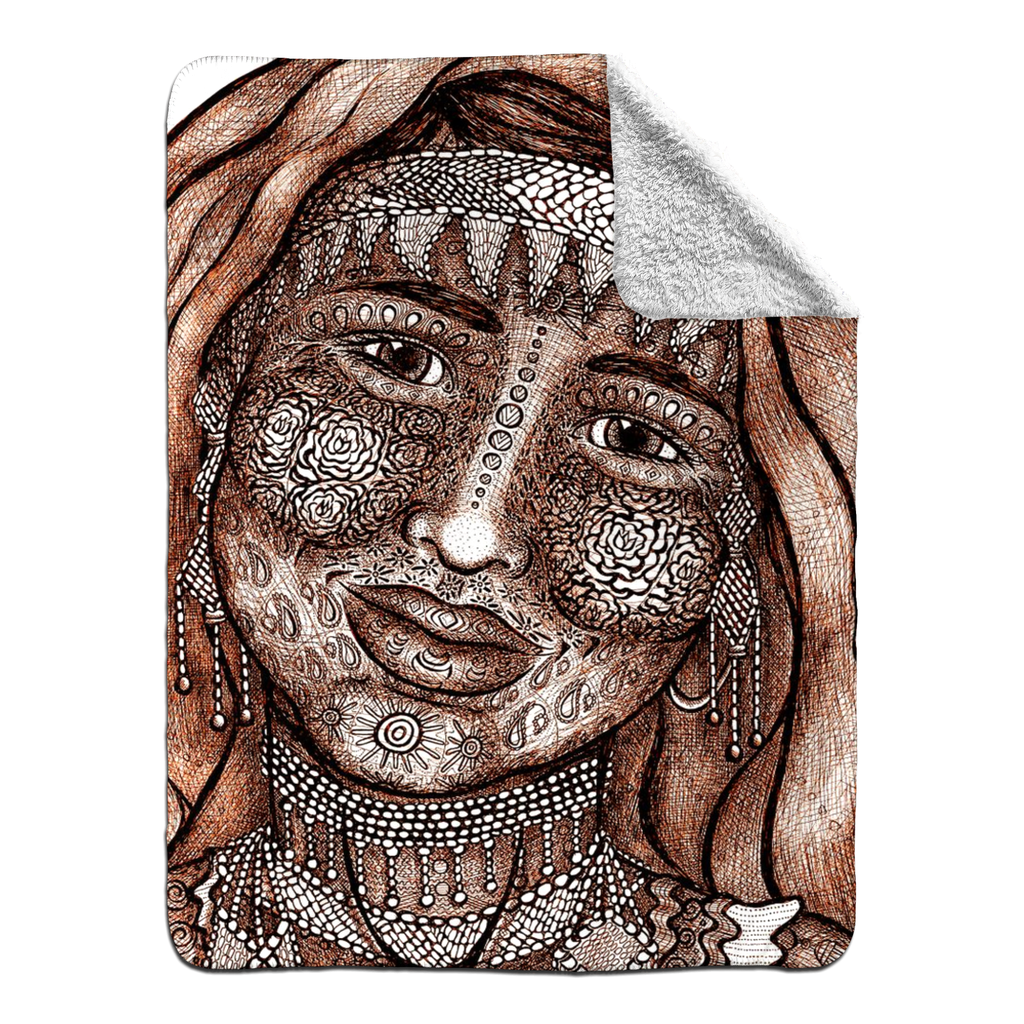 the-wisdom-keeper-of-empathy-brown-white-fleece-sherpa-blanket – Wisdom Keepers