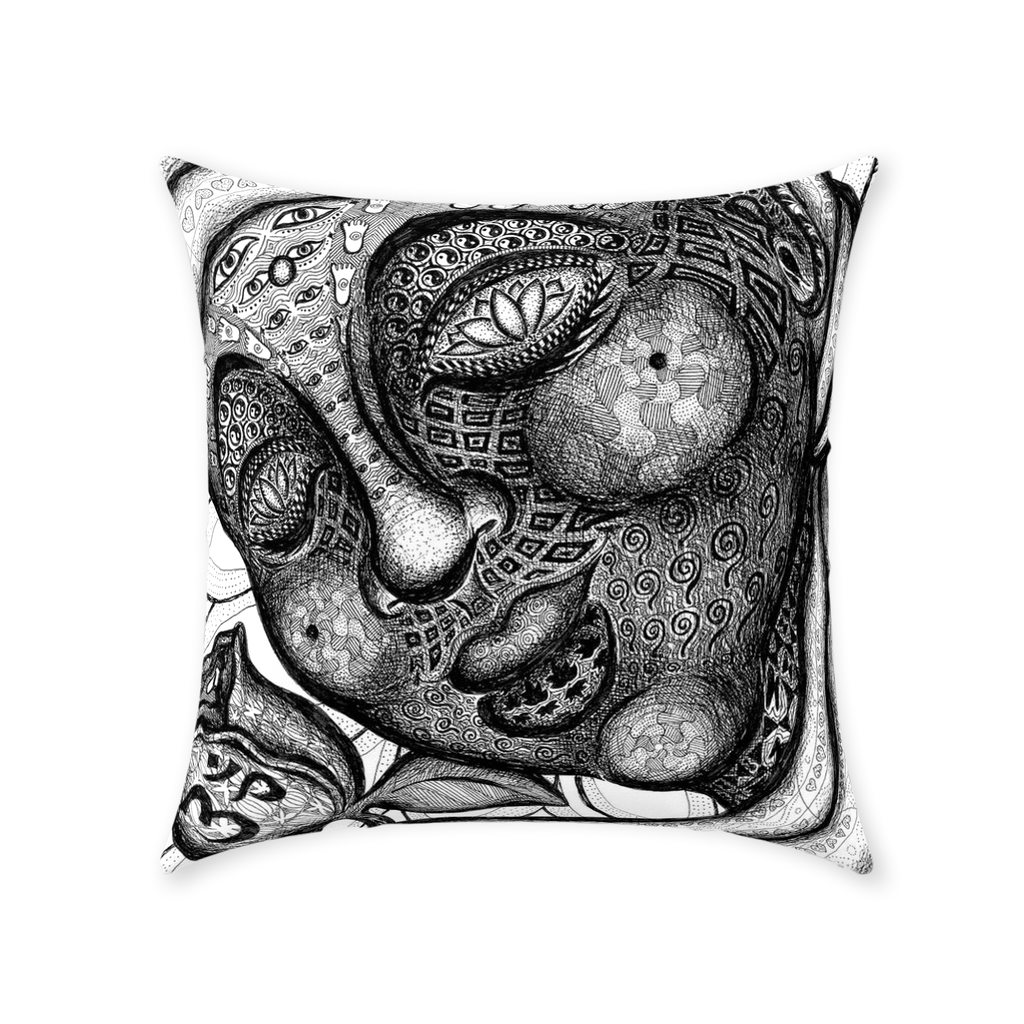the-wisdom-keeper-of-totality-black-white-cotton-twill-pillow – Wisdom Keepers