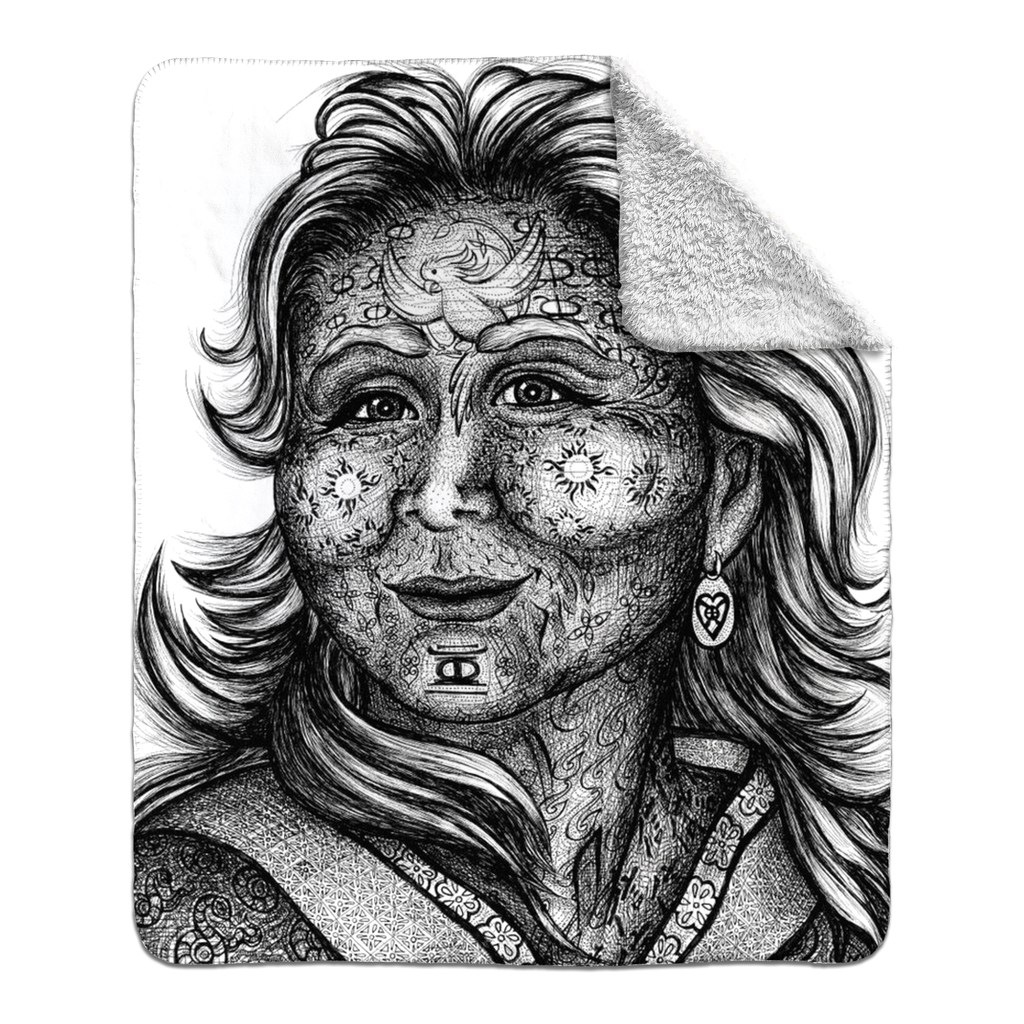 the-wisdom-keeper-of-commitment-devotion-black-white-fleece-sherpa-blanket – Wisdom Keepers