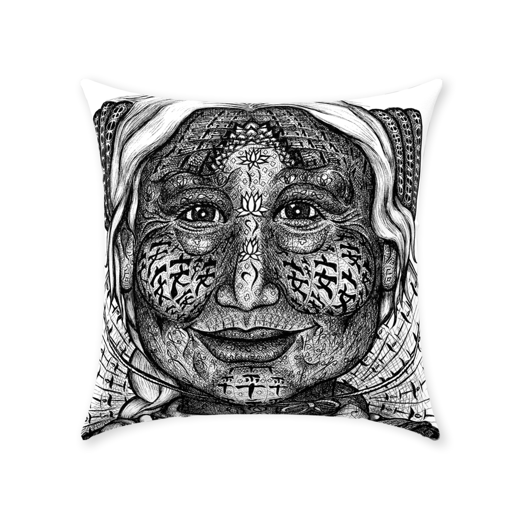 the-wisdom-keeper-of-inspiration-black-white-cotton-twill-pillow – Wisdom Keepers