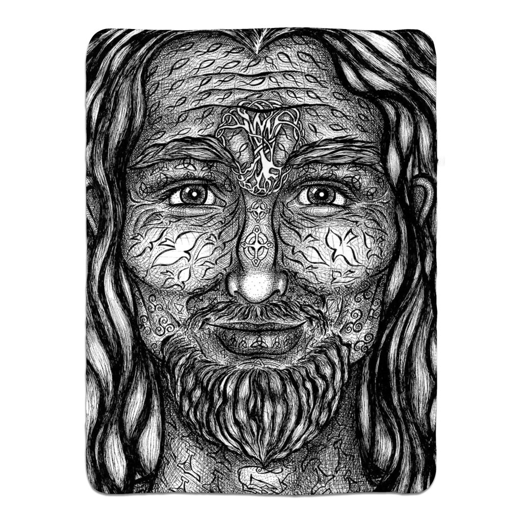 the-wisdom-keeper-of-authority-black-white-fleece-sherpa-blanket – Wisdom Keepers
