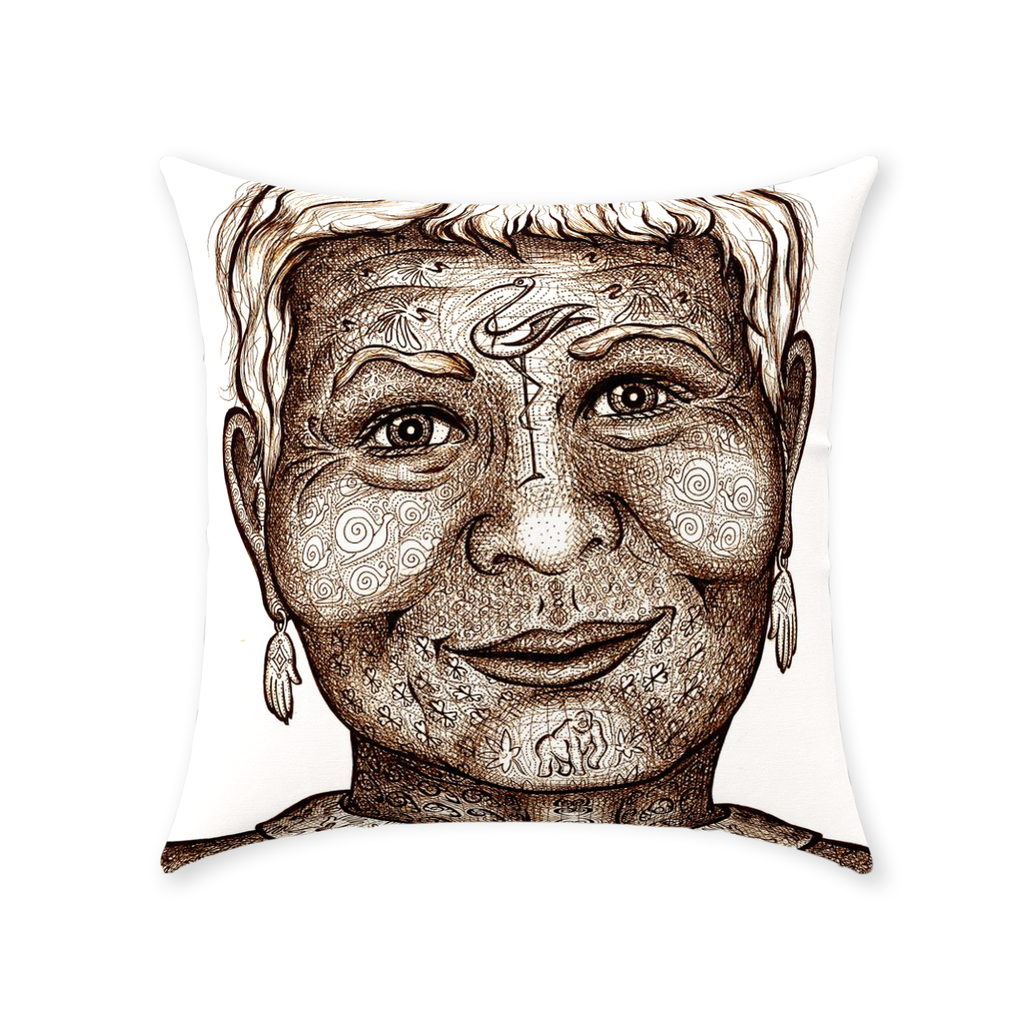 the-wisdom-keeper-of-intimacy-brown-white-cotton-twill-pillow – Wisdom Keepers