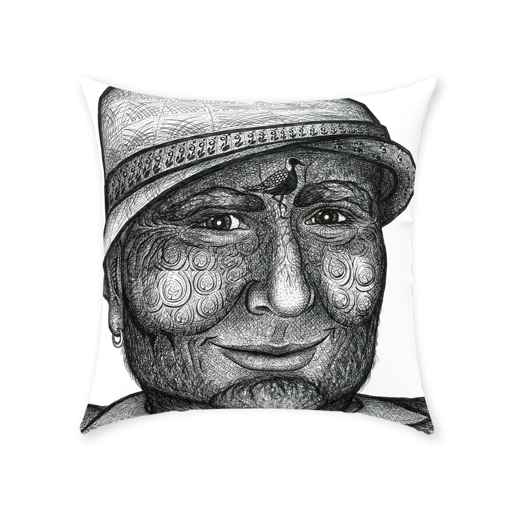 the-wisdom-keeper-of-stillness-black-white-cotton-twill-pillow – Wisdom Keepers