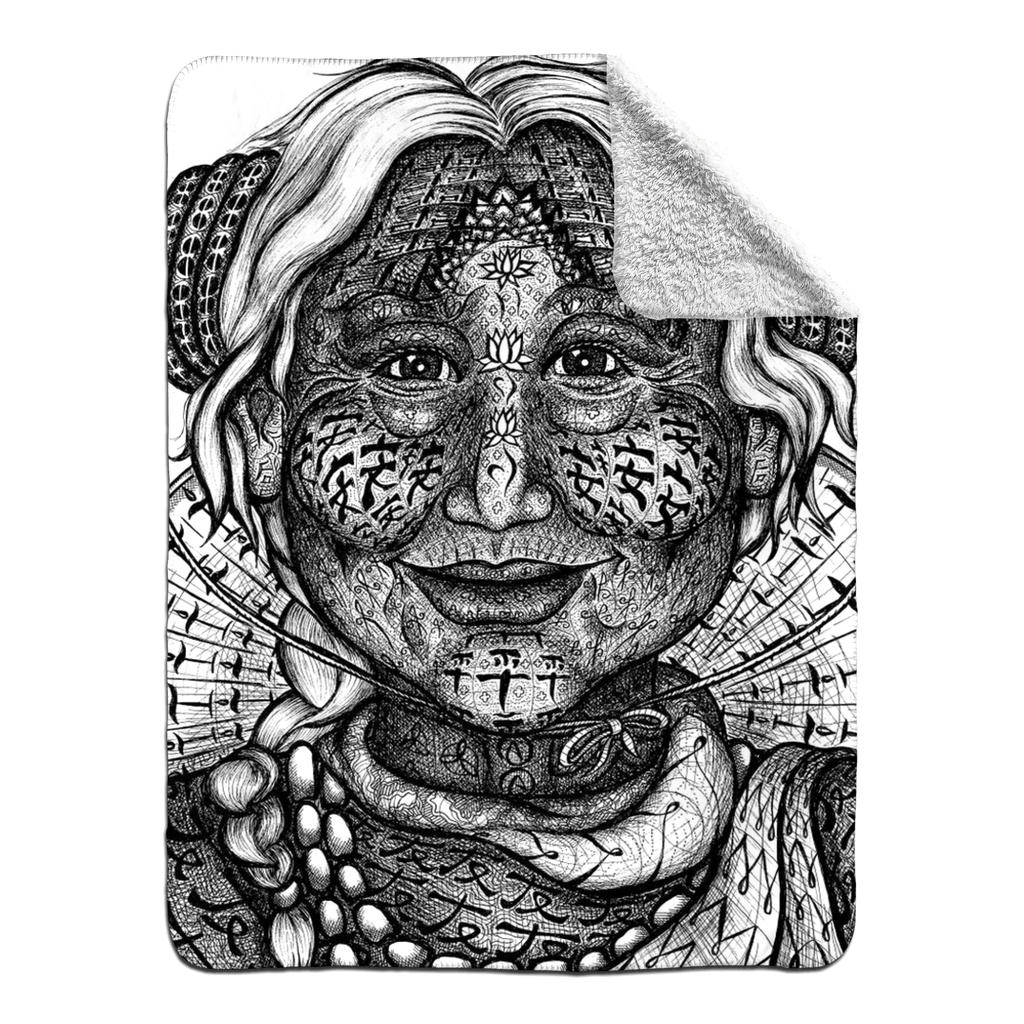the-wisdom-keeper-of-inspiration-black-white-fleece-sherpa-blanket – Wisdom Keepers