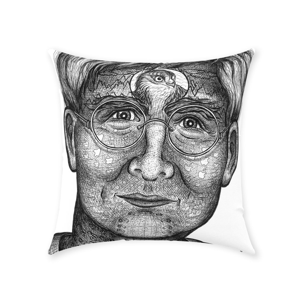 the-wisdom-keeper-of-insight-black-white-cotton-twill-pillow – Wisdom Keepers