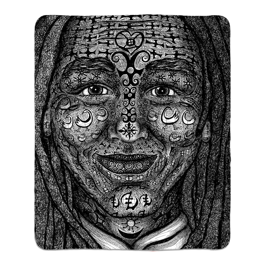 the-wisdom-keeper-of-dynamism-black-white-fleece-sherpa-blanket – Wisdom Keepers