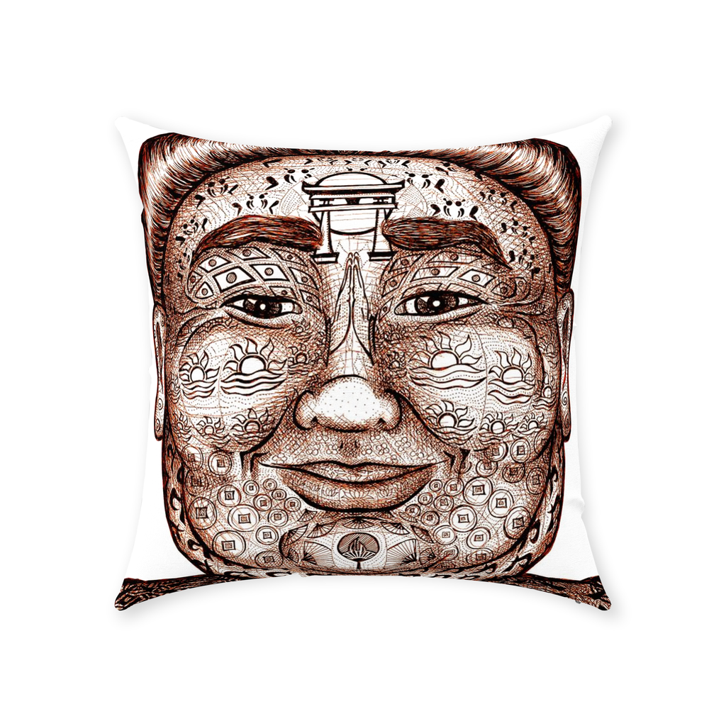 the-wisdom-keeper-of-strength-brown-white-cotton-twill-pillow – Wisdom Keepers