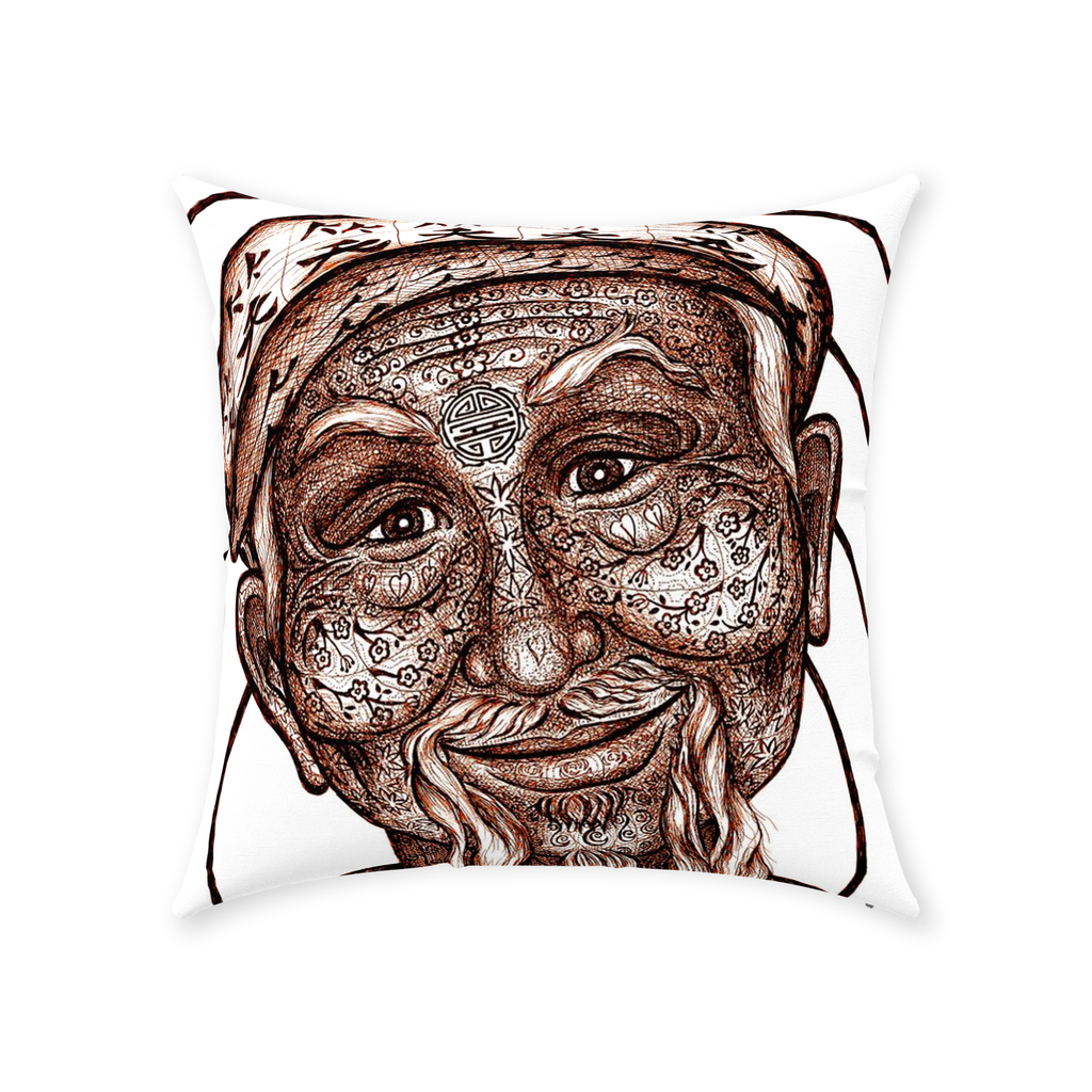 the-wisdom-keeper-of-patience-brown-white-cotton-twill-pillow – Wisdom Keepers