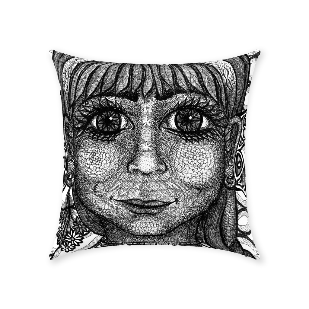 the-wisdom-keeper-of-innovation-innocence-black-white-cotton-twill-pillow – Wisdom Keepers