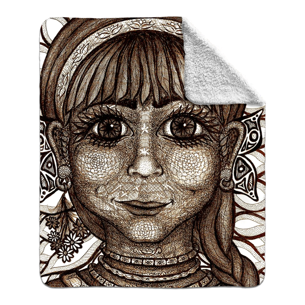 the-wisdom-keeper-of-innovation-innocence-brown-white-fleece-sherpa-blanket – Wisdom Keepers