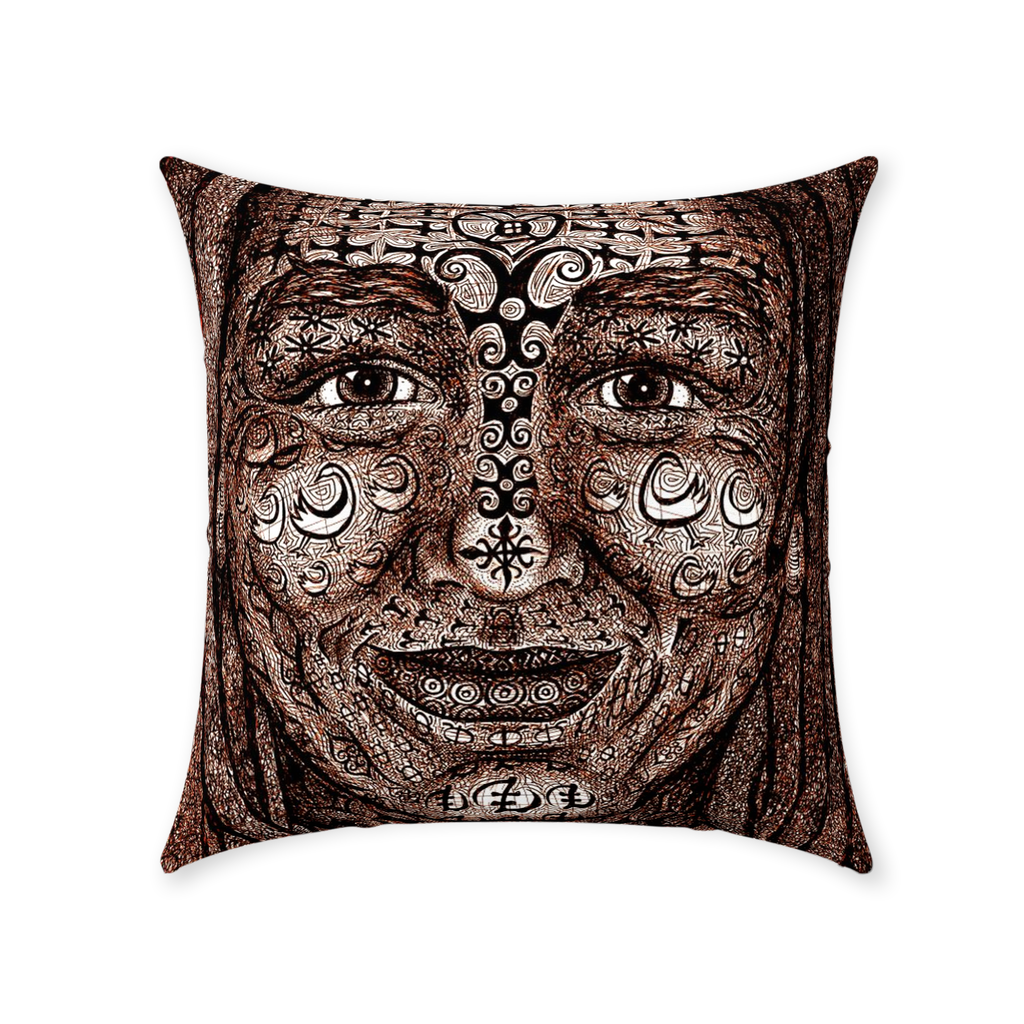 the-wisdom-keeper-of-dynamism-brown-white-cotton-twill-pillow – Wisdom Keepers