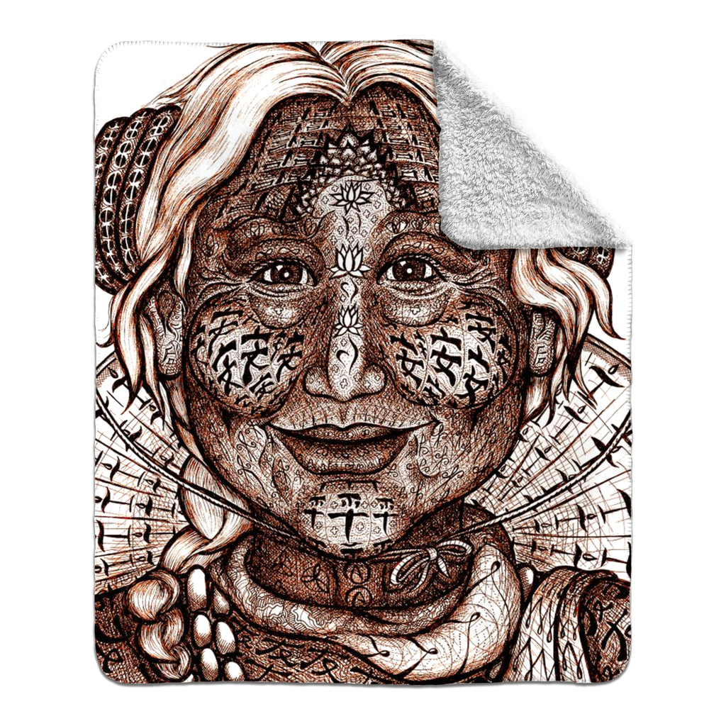 the-wisdom-keeper-of-inspiration-brown-white-fleece-sherpa-blanket – Wisdom Keepers