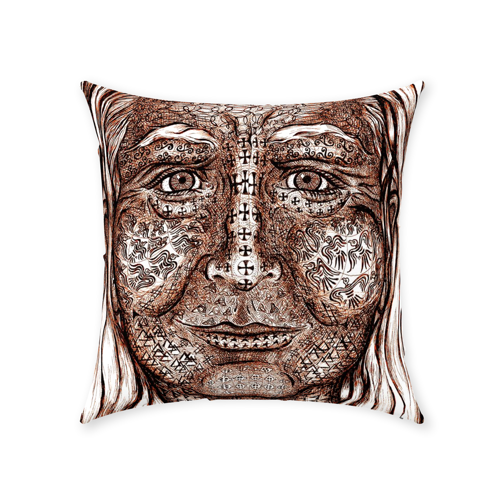 the-wisdom-keeper-of-transmutation-brown-white-cotton-twill-pillow – Wisdom Keepers