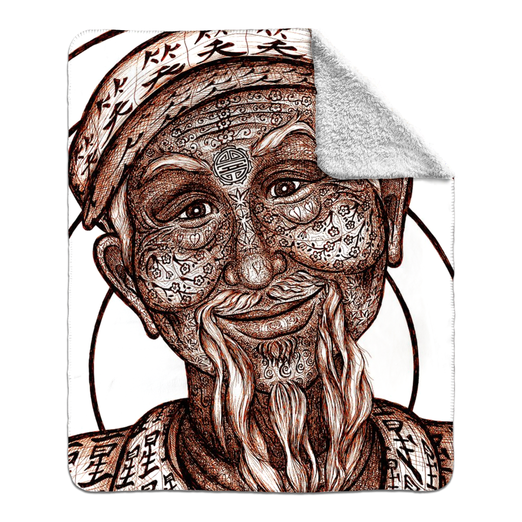 the-wisdom-keeper-of-patience-brown-white-fleece-sherpa-blanket – Wisdom Keepers