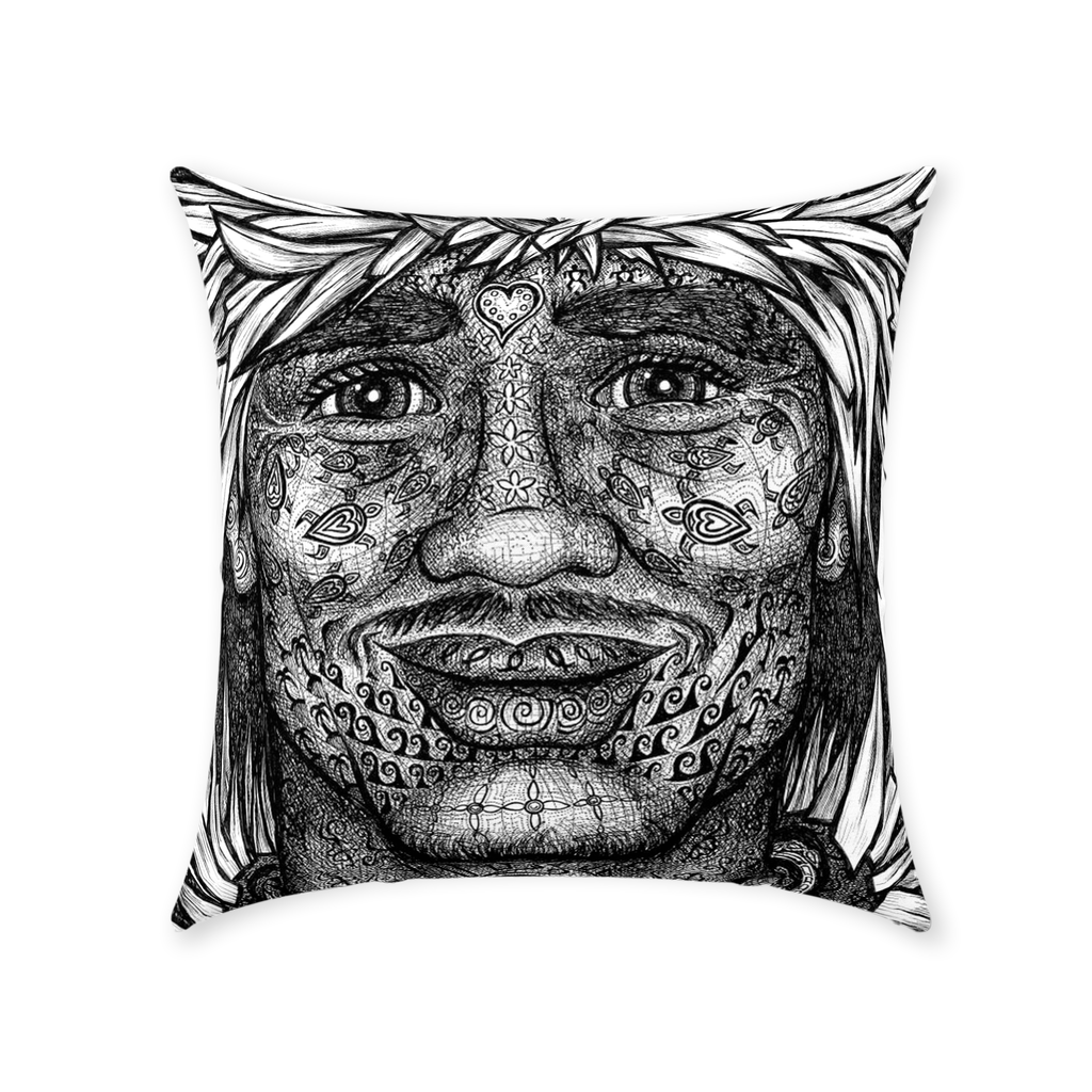 the-wisdom-keeper-of-vitality-black-white-cotton-twill-pillow – Wisdom Keepers