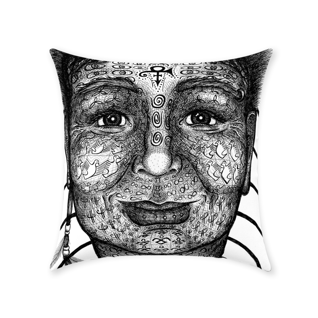 the-wisdom-keeper-of-equality-tenderness-black-white-cotton-twill-pillow – Wisdom Keepers