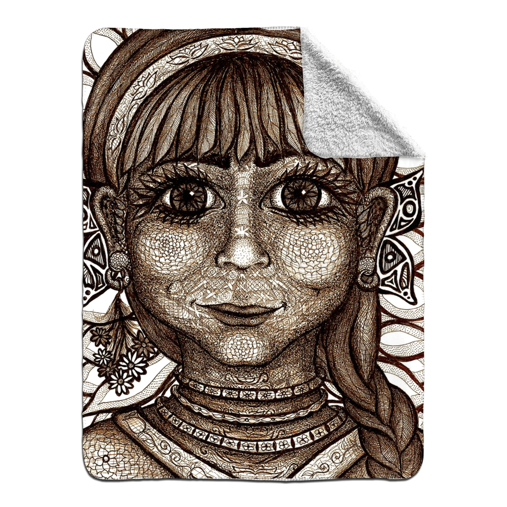 the-wisdom-keeper-of-innovation-innocence-brown-white-fleece-sherpa-blanket – Wisdom Keepers