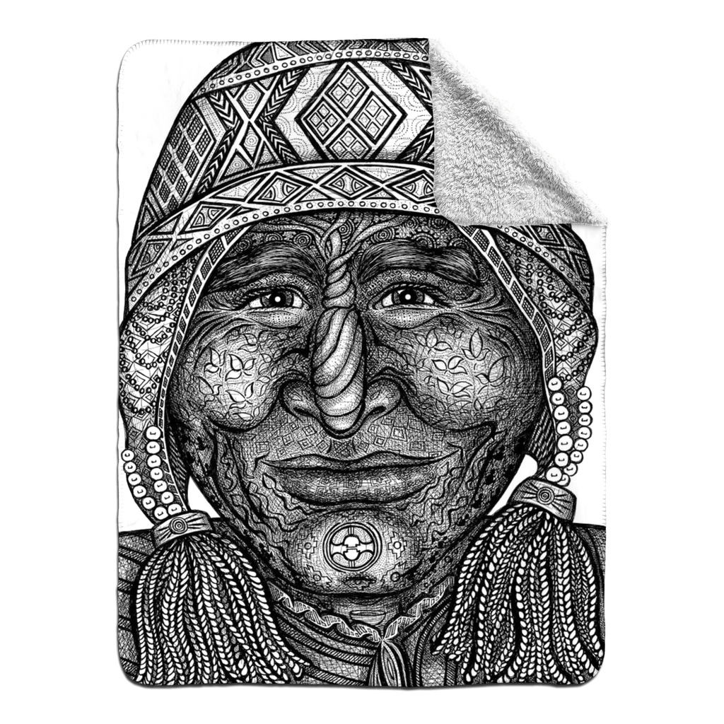 the-wisdom-keeper-of-preservation-black-white-fleece-sherpa-blanket – Wisdom Keepers