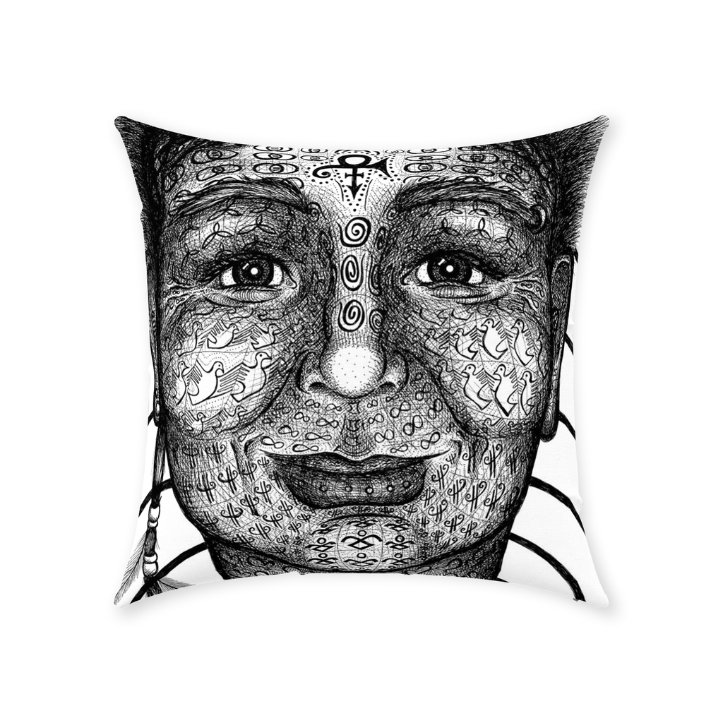 the-wisdom-keeper-of-equality-tenderness-black-white-cotton-twill-pillow – Wisdom Keepers