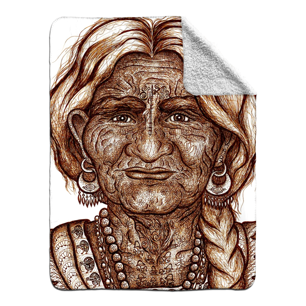 the-wisdom-keeper-of-guidance-brown-white-fleece-sherpa-blanket – Wisdom Keepers
